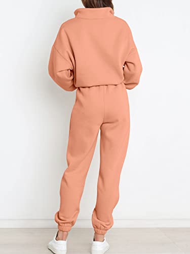 Prinbara Women's Oversized Lantern Sleeve Lounge Sets Casual Top And Pants 2 Piece Outfits Sweatsuit With Pockets 7Pa76-Xiuhong-L #TOP7