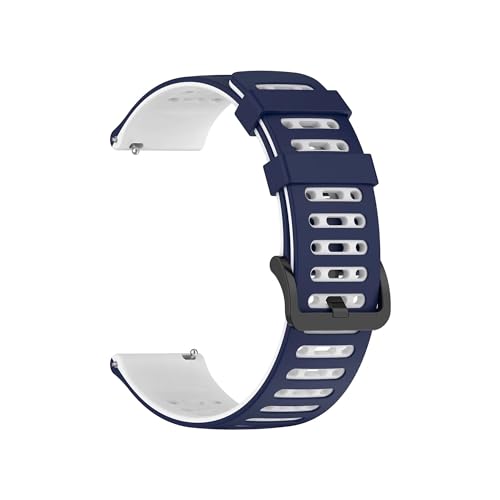 22mm�r���v�V���J�Q���x���g�ɓK������Garmin Forerunner 265 255/Vivoactive 4/Venu 2/Venu 3/Active(Blue White)