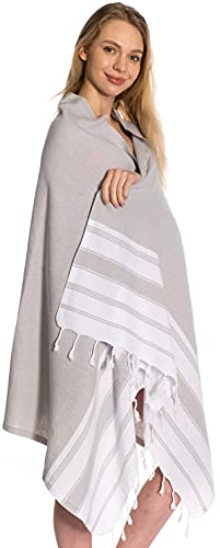 (Set Of 6) Xxl Turkish Cotton Bath Beach Hammam Towel Peshtemal Throw Fouta Blanket Set #TOP4