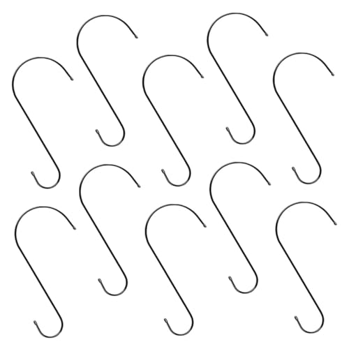 Hemoton 10Pcs S Hooks for Hanging Plants Bird Feeders and Flower Pots Durable Garden Extension Hooks for Outdoor Indoor Use