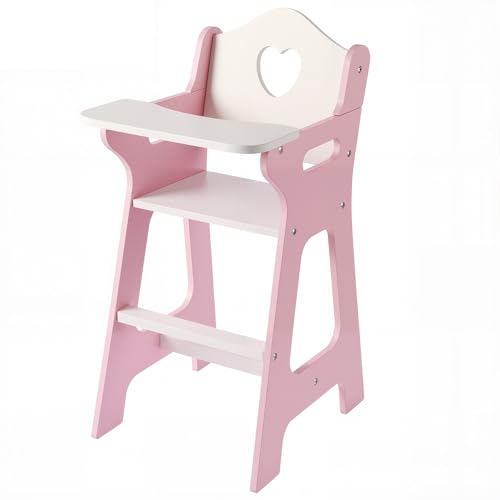 PHOKID Wooden Doll High Chair