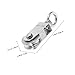 ULTECHNOVO 304 Stainless Steel U-Shaped Heavy Duty Pulley Block with Lifting Ring, Single Wheel Rope Pulley Roller for Wire Rope Traction and Industrial Material Handling,