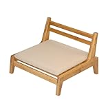huyear Bamboo Floor Chair, Janpanese Meditation Chair Seat with Cushion, Tatami Chair, for Sitting on The Floor, for Living Room Bay Window Balcony Chair, Accent Furniture
