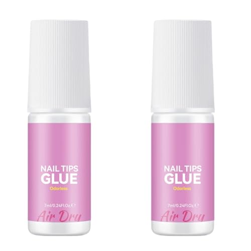 2 Pegamento Fuerte Para Uñas, Pegamento Uñas Postizas, Con Pincel Controlable, Adhesivo Transparente Secado Instantáneo, Fijación Duradera, No Necesita Lámpara, Para Mujeres Y Chicas