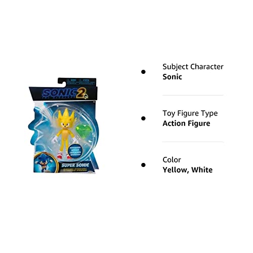 Sonic The Hedgehog 2 The Movie 4" Articulated Action Figure Collection (Super Sonic) #TOP3