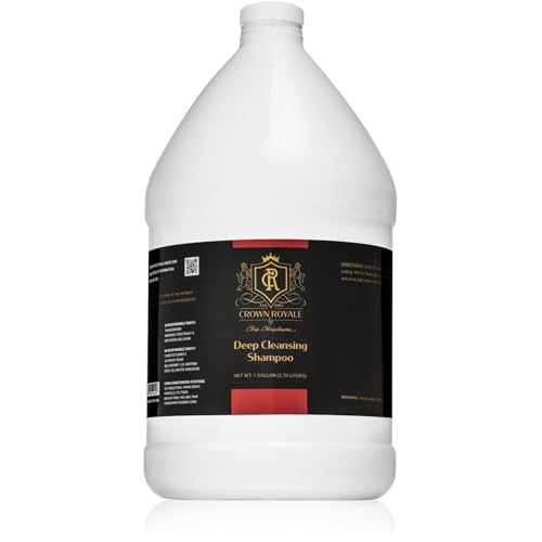 Crown Royale Deep Cleansing Dog Shampoo Concentrate, Revives Color and Texture, Nourishes and Stimulates Hair Growth, Made in USA, 1 gal