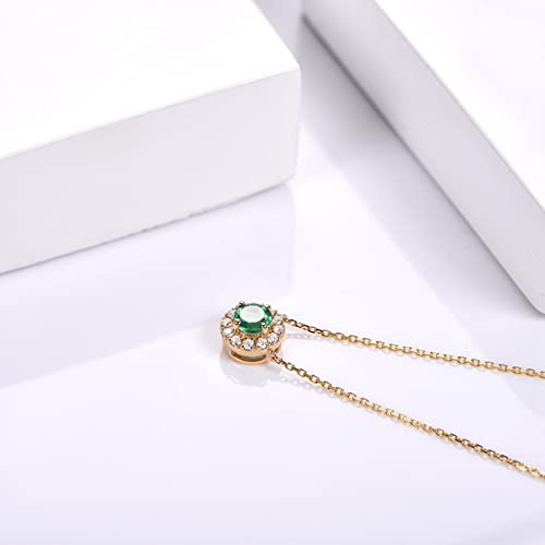Collier chaînes émeraude en or vert pour sublimer vos soirées - 3