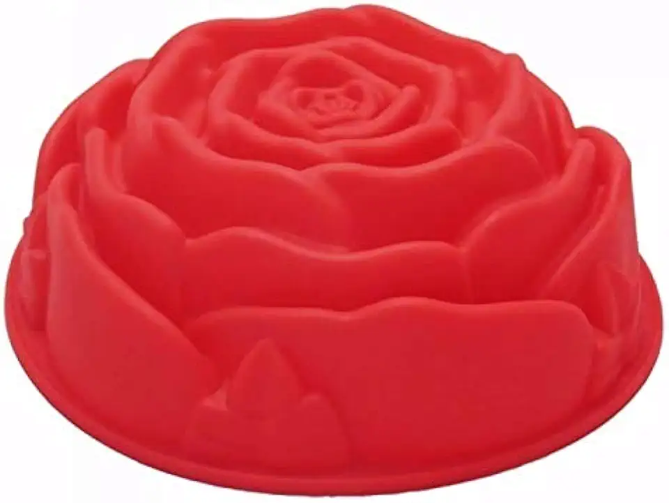 Forma Bolo Silicone Rosa Torta Pudim Cozinha Doces Assadeira