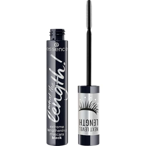 essence what the length! extreme lengthening mascara black, longlasting, defining, ultra black, intensive (10ml)