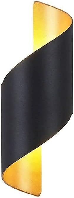 Applique Murale Créative En Spirale Bouclée, Applique Murale En Métal Noir, Appliques Murales De Chevet Avec Éclairage Haut Et Bas, Applique Murale Led Moderne 2 * 3/2 * 5W, Applique Murale Mi