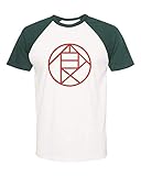 ALLNTRENDS Adult Raglan Short Sleeve The Akimichi Clan Shirt Symbol Anime Tshirt (3XL, Forest Green Natural)