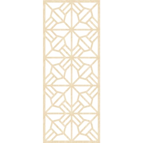 Image of 25 3 /8 inchW x 64 3 /8 inchH x 3 /8 inchT Auburn Decorative Fretwork Wood Wall Panels, Birch