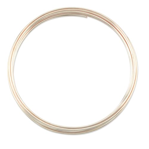 Image of Beadalon Carbon Steel Memory Wire, Extra Heavy Duty Round, Large Bracelet, Rose Gold Color, 0.5 oz, Approx. 9 coils