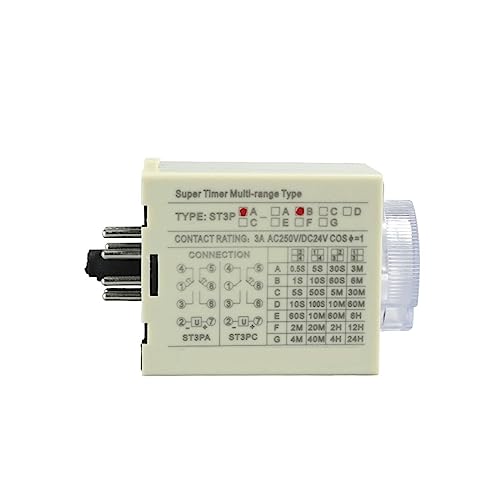 Relé de retardo ajustable ST3PC AC220V para regular intervalos de encendido con precisión 2