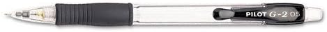 Pilot Products - Pilot - G-2 Mechanical Pencil, 0.50 mm, Clear Barrel w/Black Accents - Sold As 1 Dozen - Contoured rubber grip. - Translucent barrel. - Produces dark, crisp lines.