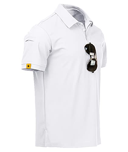 Image of ZITY Mens Polo Shirt Short Sleeve Sports Tactical T-Shirt Athletic Golf Polos Daily Casual Stylish Collared Shirts for Men