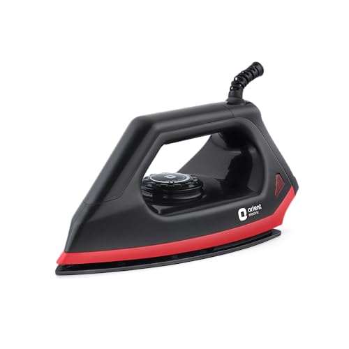 Orient Electric Fabriknight DIFK10BP 1000 W Dry Iron | German-made Weilburger coating on the soleplate| Thermostat for Better Heat Conductivity | 2 Ye