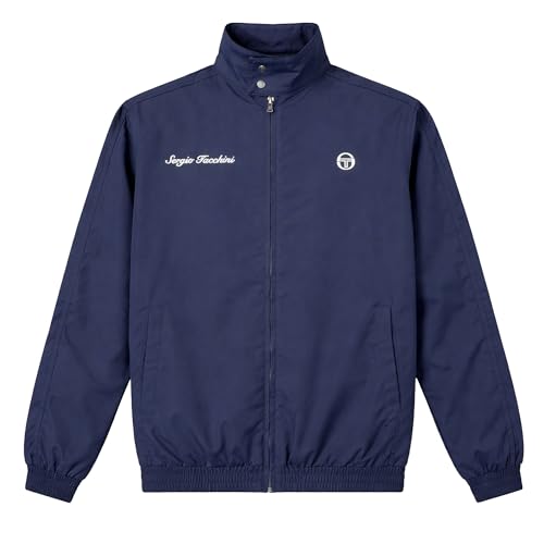 Sergio Tacchini Brando Harrington Veste Bleu marine contre le vent frais de mi-saison
