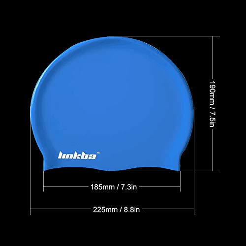 DECDEAL Touca de natação de silicone para cabelo comprido para mulheres, homens, adultos, crianças,