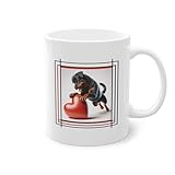 regalo rottweiler por no poder atender ✔️ Material de calidad: hecho de cerámica blanca duradera con un acabado brillante y un revestimiento ORCA de alta calidad.