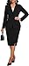 Business Suit Sets for Women Black Blazer Jacket and Skirt Sets Work Formal Office Pencil Skirts Sets(Medium)
