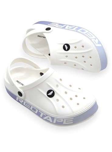 Image of Red Tape Mens Lightweight EVA Clogs Slip-On Comfortable Casual Footwear with Adjustable Back Strap and Anti-Slip Outsole