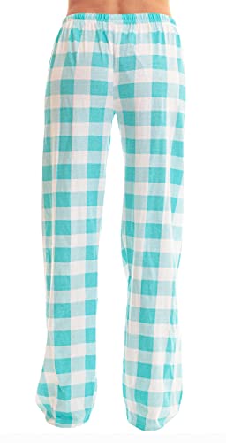 Image of Just Love Women's Buffalo Plaid Pajama Pants, 100% Cotton Jersey Knit Sleep and Lounge PJ Bottoms