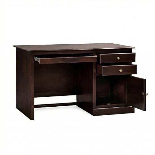 Image of SONA ART & CRAFTS Carmel Lite Solid Sheesham Wooden Study Table for Students Desk with 2 Drawers & 1 Cabinets Study Desk Table Office Table for Work from Home Writing Office (Walnut Finish)
