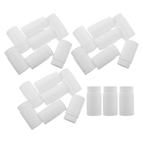 ORFOFE 24pezzi Flaconi Erogatori in Plastica da Piccoli Contenitori per Medicinali con Coperchi di Perdite per Organizzazione di Compresse e Capsule Ricaricabili per Viaggi e Casa
