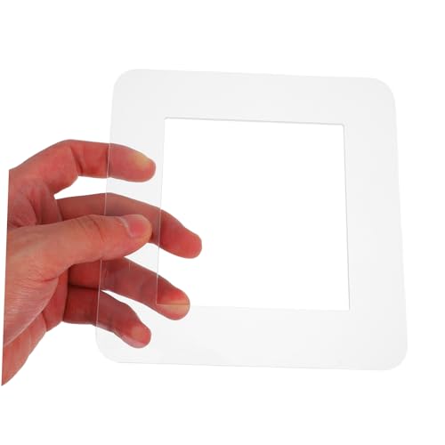 Protector de interruptor de luz de acrílico blanco PRETYZOOM autoadhesivo para hogar 4