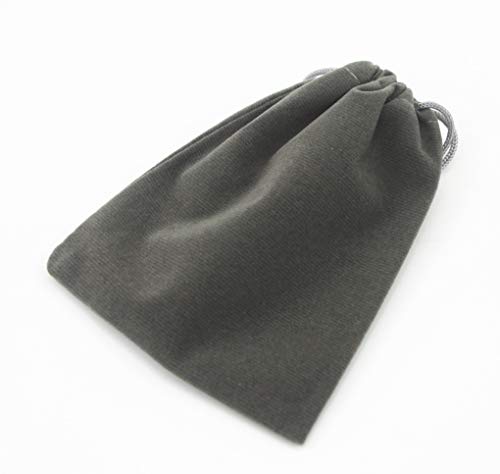 Pack of 25 Velvet Gift Bags Drawstring Jewelry Pouches Candy Bags Wedding Favors (6" X 4", Gray)