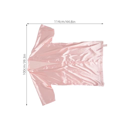 Capa para corte de cabello con mangas estilo kimono rosa miniatura 2