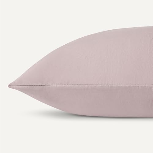 Amazon Basics 3-Piece Brushed Microfibre Bedding Set, Extra Soft, Relaxed Lived-In Look with Natural Creases, No Ironing Required, King size, Duvet Cover 225x220 cm & 2 Pillowcases 50 x 80 cm, Purple - Image 5