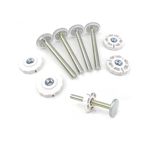 4 Stück Baby Safety Treppenschutzgitter Verlängern Druckschrauben für Türschutzgitter & Haustier-Treppenschutzgitter ohne Bohren - Verlängerung & sichere Fixierung mit Gewindespindeln (Weiß)