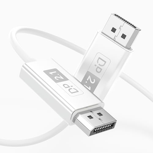 Image of huaham DisplayPort 2.1 Fiber Optic Cable 50ft, DP 2.1 Cable [16K@30Hz, 8K@60Hz, 4K@240Hz] 40Gbps Video Display Port Cord Support UHBR10/HDCP/HDR10, FreeSync G-Sync for Gaming Monitor Graphics PC