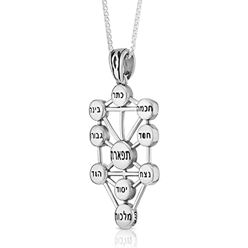 Kabbalah Tree of Life Ten Sefirot Silver 925 Amulet Consecrated Talisman Protection Necklace Arbol De La Vida Collar2