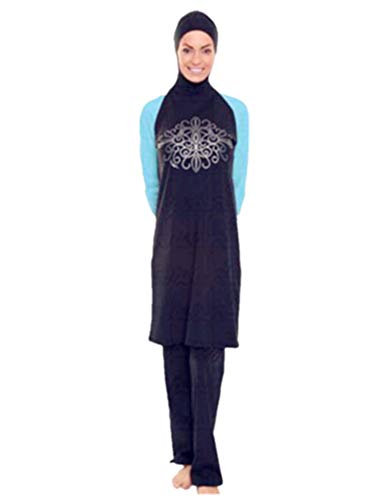 KXCFCYS Stylish Modest Muslim Islamic Swimsuit for Women Hijab & Full Coverage Swimwear Perfect for Swimming, Beach & Daily Wear (Int’l – L, NO-1)
