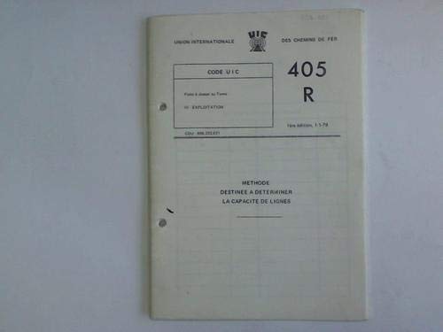 405 R Methode destinee a determiner la capacite de lignes : UIC - Union ...