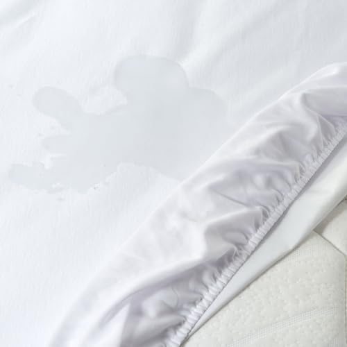 Image of Waterproof 32-34 inch Split Top Queen Mattress Protector for Adjustable Bed Soft Jersey Fitted Matress Cover