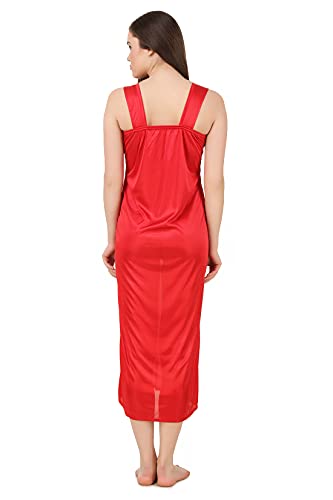 Image of Fasense Women's Satin Maxi Casual Regular Nightgown