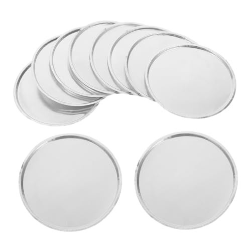 STOBAZA 10pcs Small Aluminum Weighing Dishes Lab Weighing Trays 50ml Capacity for Precision