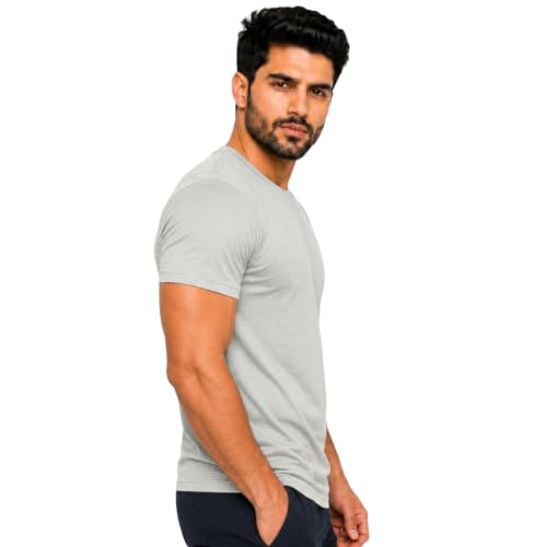 Image of NINQ Half Sleeve Tshirt for Men | Round Neck Regular Tshirt | Breathable Mesh Dotted Stylish T-Shirt | Sports Wear Casual Tee for Gym, Running & Daily Comfort