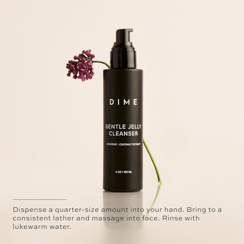 DIME Beauty Gentle Jelly Cleanser, Hydrating Facial Cleanser and Makeup Remover with Vitamin E, Sensitive Skin Face Wash, 4 oz / 120 ml