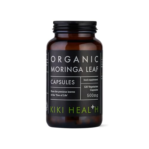 KIKI Health Organic Moringa Leaf Capsules 500mg, 120 Count