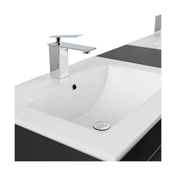 Roma XL Bathroom Furniture Black Semi-Gloss - Image 10