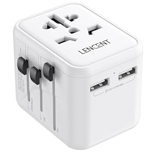LENCENT Adapter Podróżny Uniwersalny z 2 USB