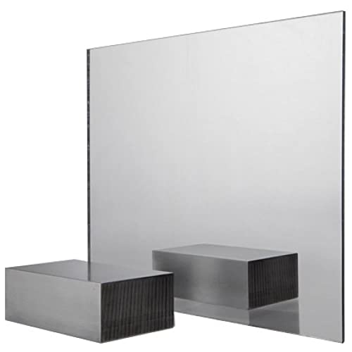 DistinctAndUnique New (36” x 36”) Silver Mirror Acrylic Plexiglass Sheets 1/8” Thick (3mm) Plastic Plexi Glass with Protective Paper for Signs, DIY Display Projects, Crafts