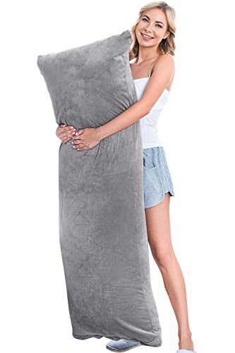 INSEN Body Pillow,Large Body Pillow for Sleeping,Long Body Pillow,Extra Large Body Pillow for Adult and Pregnant Women with Removable Body Pillow Cover