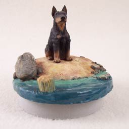 Conversation Concepts Miniature Doberman Pinscher Black w/Cropped Ears Candle Topper Tiny One 