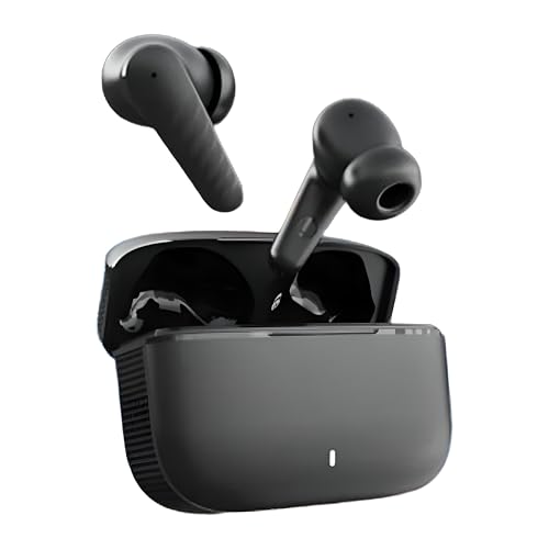 Image of True Wireless Stereo in Ear Earbuds with Environmental Noise Cancellation Quad Mic | Low Latency Gaming | Type-C Fast Charging | IPX5 Waterproof Standard | Bluetooth 5.4 Earbuds TWS [ Black ]